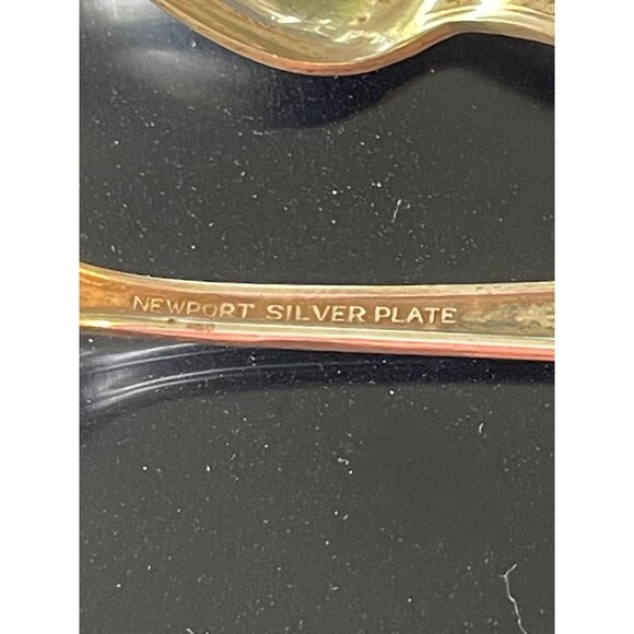 Newport Silver Plated Demi-Tasse Spoon Set Vintage Monogram Area - Picture 10 of 10